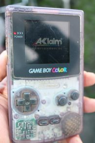 Nintendo Gameboy Color Console Atomic Purple Clear Tested And Working