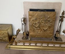 Vintage Mid Century Brass Fireplace Fittings