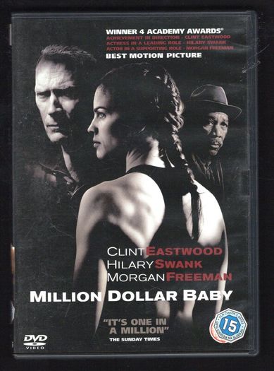 Million Dollar Baby DVD Movie Starting Client Eastwood, Hilary Swank & Morgan Freeman