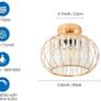 Light Fittings Ceilings,Gold Chandelier Lampshade,Ceiling Lights Living Room,Led Kitchen Chandeliers,Hallway Lights Ceiling E27 Base,NO Bulbs,LAMP DIAM 28CM Image 3