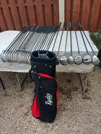 A Selection Of Golf Clubs.  All Left Handed Clubs