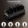 320W GaN Charging Station for Multiple Devices, 10 Cables, Black  10-Port USB-C Charger with Dual 65W PD Laptop Charging, 5 USB-C & 5 USB-A, Desk Organizer for MacBook, iPhone, iPad & Tablets Image 4