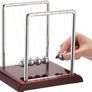 Newton's Cradle Balance Pendulum, Physics Learning Desk Toy, Swinging Kinetic Balls for Home, Office Decoration, Stress Relief, Fun Science Fidget Accessories (18 x 18 x 15 cm) Image 5