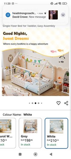 Toddler floor bed