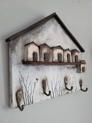 Handcrafted wooden key holder