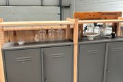 Metal industrial style cabinets