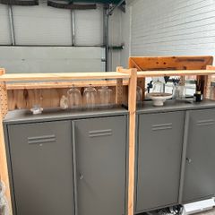 Metal industrial style cabinets