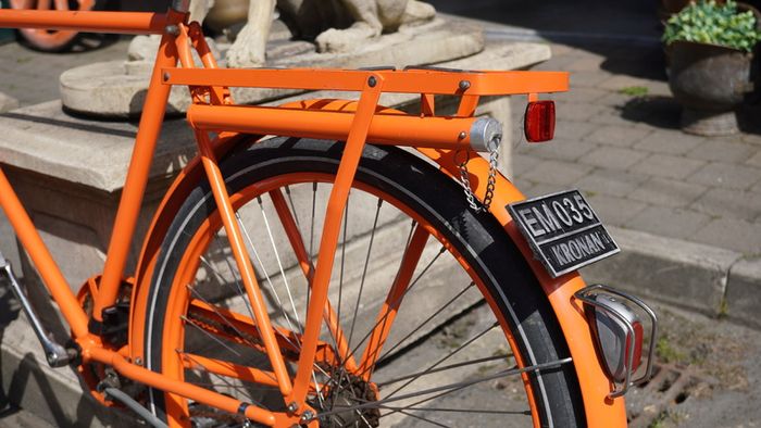 Vintage Orange Kronan Bicycle - Swedish Classic