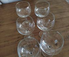 gin balloon glass x 6