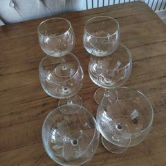 gin balloon glass x 6