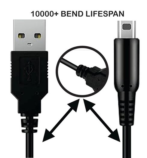 Charging cable for Nintendo 3DS,Cable for 3DS, 3DS XL, 2DS, DS/DSi, New 3DS, New 3DS XL 1.2m USB Cable for Easy Charging at Home or On-the-Go