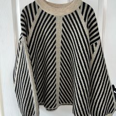 As new Kaffe Jumper in oatmeal / black - Size L / Oversized for size 12 or suits 14 too