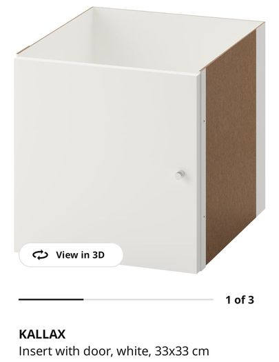 Ikea Kallax inserts with door 2 red