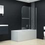Folding Shower Enclosure 2 Panels ESG 95x140 cm Image 2