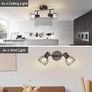 NEW SALE  Spot Light Fittings for Ceilings Adjustable in Matt Black Wire Cage Wall Spotlights with E14 Base Kitchen Spot Lights Industrial 2 Way Ceiling Light Bar for Indoor Hallway Living Room Shop Image 5