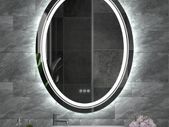 24x32 inch Oval LED Bathroom Mirror Dimmable Light Wall Mounted Makeup Mirror with Demist Illuminated Vanity Mirror