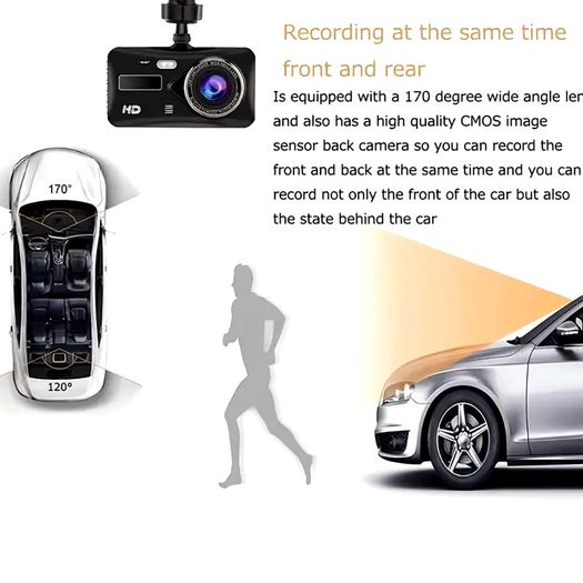 4-inch 1080P Dash Cam for Cars Touch Screen Car DVR Video Recorder Rear View Camera for Vehicle 24H Parking Monitor Black Box