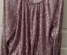 River Island pink sequin top
