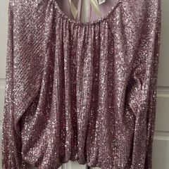 River Island pink sequin top