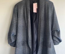 Pixie Daisy open style blazer metallic effect size 14