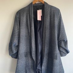Pixie Daisy open style blazer metallic effect size 14