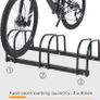 3 Bike Stand Bicycle Storage Rack Floor or Wall Mount Black Brand New Image 4