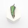 Vintage 925 Sterling Silver Abalone Fern Leaf Brooch Image 6
