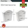 White Classic Wall Mounted Galvanised Steel Lockable Weatherproof Post Box Image 6
