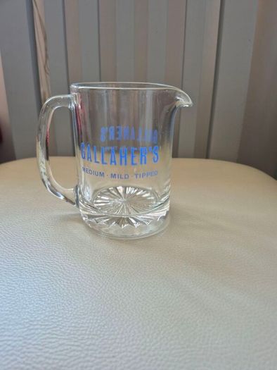 Vintage Gallahers  Advertising Glass Water Jug Pub Memorabilia