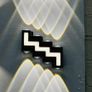 Black & White 8 head zig-zag design wall light 8+4w Image 2