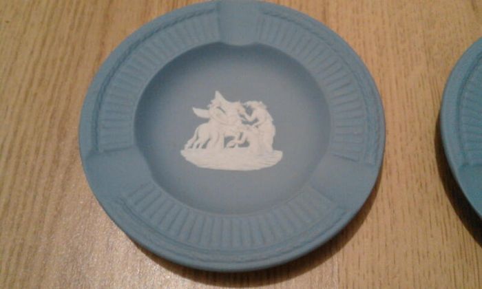 Vintage blue Wedgewood Jasperware plates