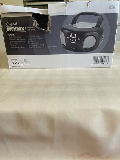 Boombox CD player and radio