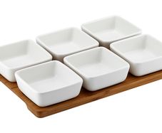 Ladelle Serving Snack Bowl Set Of 7 White