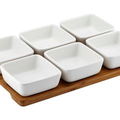 Ladelle Serving Snack Bowl Set Of 7 White