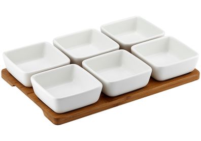Ladelle Serving Snack Bowl Set Of 7 White