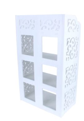 BRAND NEW 4 Tiers Hollow Out Shoe Rack Stand Storage Organiser Shelf - White