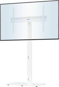 NEW SALE | TV Floor Stand for 30-70 inch LED LCD OLED Plasma Flat Curved TVs, Height Adjustable Tall TV Stand with Brackets up to 40kg, Max VESA 600x400mm White