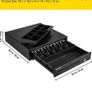 Cash Register Drawer, 40.6 cm 12 V, for POS System with 5 Bill 8 Coin Cash Tray, Removable Coin Compartment & 2 Keys Included, RJ11/RJ12 Cable Image 2