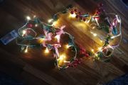Christmas garland string lights