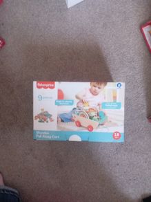 fisher price pull along wooden cart