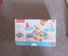 fisher price pull along wooden cart