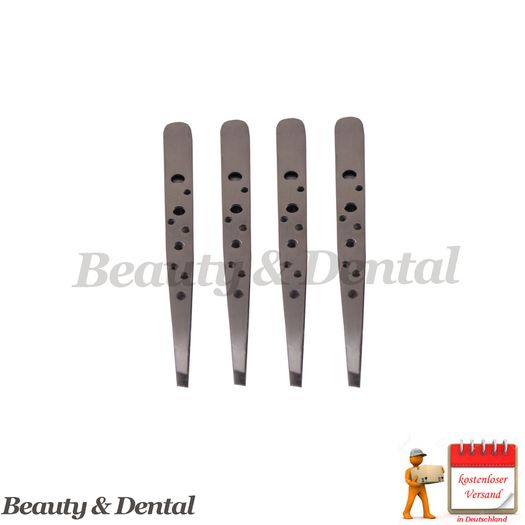4x Stainless Steel Slant Tip Eyebrow Tweezer Hair Removal Makeup Tools