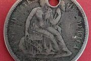 1889  American  Dime 90% Silver coin