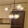 Modern Globe Chandelier Ceiling Light Black  Brass Image 2