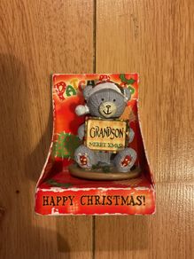 Ceramic Christmas bear present for a grandson Brand New