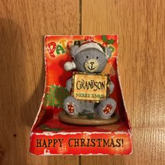 Ceramic Christmas bear present for a grandson Brand New