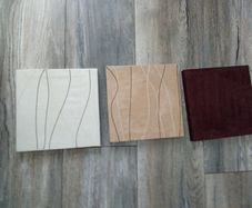 3 Suede Leather Covered Frames.