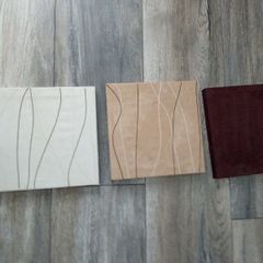 3 Suede Leather Covered Frames.