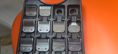 10 x used blades and Andis Dog Grooming Case - Andis - Masterclip - Groom Professional Equipment