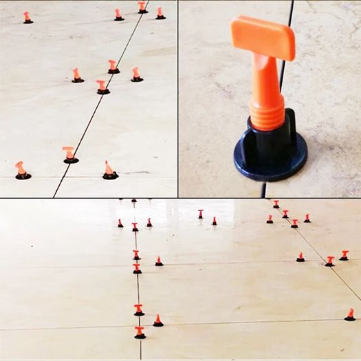 50/250pcs Tile Leveling System Kit Reusable Tile Spacer Wall Floor Clips Tool